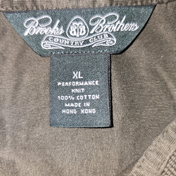 Brooks Brothers Polo Shirt Extra Large Olive Green 100 %Cotton - Picture 2 of 8
